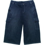 Women's Plus Denim Cargo Clam-Digger