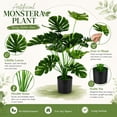 thumbnail image 5 of Miracliy 1 Pack Artificial Monstera Plant with Pot, Faux Tropical Greenery for Indoor Home Office Decor, 5 of 6