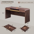 thumbnail image 3 of wow97e Modern Computer Desk with Storage Drawers, 57'' Large Executive Office Desk with Charging Station & Keyboard Tray for Home Office, 3 of 9