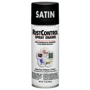 ColorPlace Rust Control Spray Enamel, Satin Black, 11 Oz.