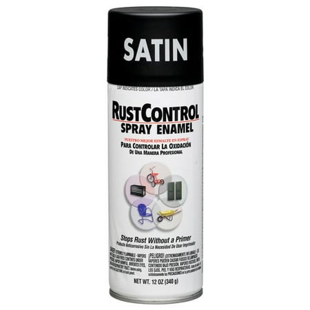 Color Place Rust Control Spray Enamel, 11 oz, Satin Black ... Color Place Rust Control Spray Enamel, 11 oz, Satin Black ...