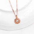 thumbnail image 2 of Rose Gold Plated Dainty Daisy Flower Necklace Cubic Zirconia Sun Flower Pendant Chrysanthemum Clavicle Necklace Y900-Rose gold, 2 of 7