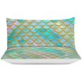 thumbnail image 3 of HAHDAXIA Mermaid Print Bedding Solid Comforter Set for All Seasons,3 Pieces(1 Comforter+2 Pillowcases),Soft Microfiber Bedding Set Full(79"x90"), 3 of 7
