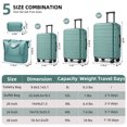 thumbnail image 2 of Luggage Sets 5 Piece with Duffel Bags, Hardside Expandable Suitcases with Spinner Wheels, 2 of 6