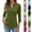 11# Army Green, variant on Summer Shirts for Women 2026 Trendy 3/4 Sleeve V Neck Solid Elegant Tops Going Out Collar Spring Blouse Gift Shirts Light Purple XXL