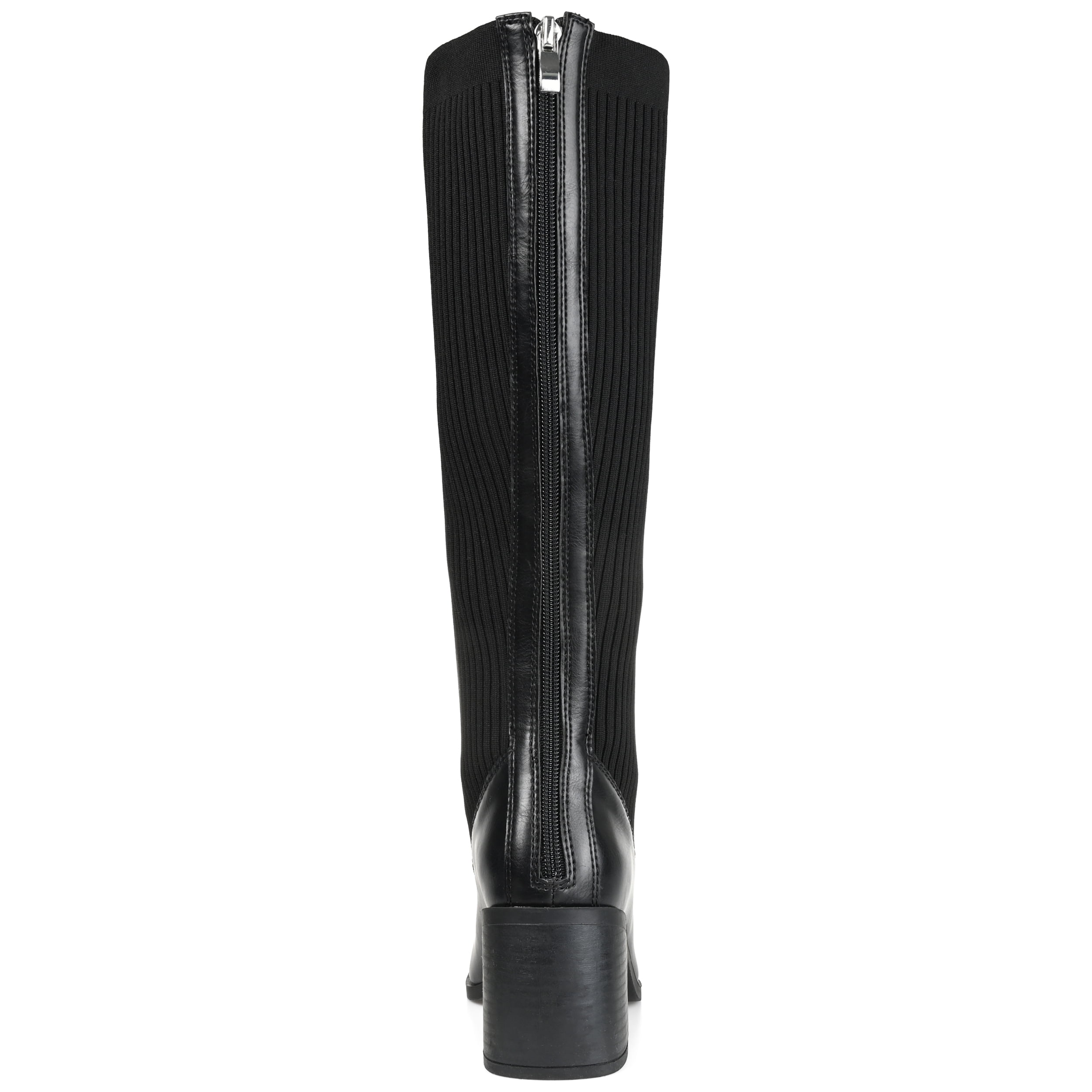 Journee Womens Winny Wide Calf Stacked Heel Knee High Boots