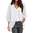 thumbnail image 2 of Pyhlmscde Women Chiffon Cardigan 3/4 Sleeve Chiffon Open Front Lightweight Summer Blouse Tops Beach Cover Up, Summer Cover Ups for Women Cardigan, Ladies Lightweight Summer Jackets, 2 of 2