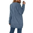 thumbnail image 4 of Fantaslook V Neck Sweatshirts for Women Casual Long Sleeve Tops Oversized Sweatshirt With Pockets, 4 of 8