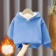 thumbnail image 4 of SEAOPEN Unisex Boys Girls Winter Sherpa Lined Hoodie Kid's Fleece Pullover Hooded Sweatshirt under 10 Light Blue,3 Years, 4 of 5
