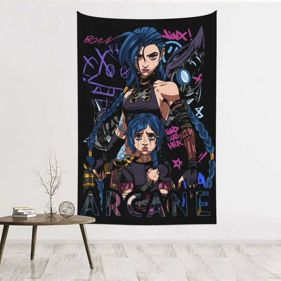 Wall Hanging Decoration Tapestry, Arcane Blue Jinx Art Poster For Living Room Home Decor 60x40 Inches