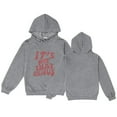 thumbnail image 4 of GUOBIOZIY Hoodies for Girls Letter Graphic Cute Hoodie Long Sleeve Pullover Preppy Sweatshirt Kids (Grey,E), 4 of 4