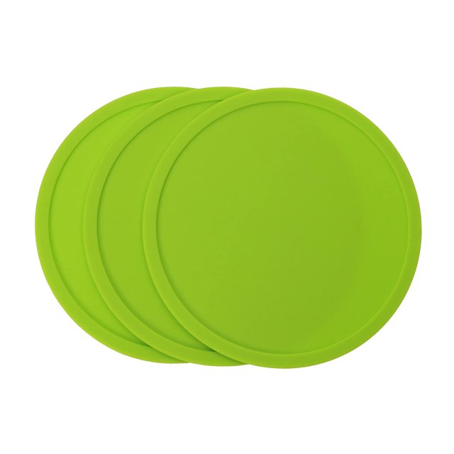 Onlykxy 3 posavasos de silicona de 3,93 pulgadas, posavasos redondos para bebidas, café, té, posavasos (verde)
