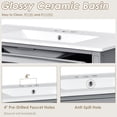 thumbnail image 6 of Grey Solid Wood+MDF Vanity - Smooth Surface of Sink - Bathroom Hygiene - Keep Clean, 6 of 7