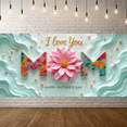 thumbnail image 5 of Floral Design Love Banner Pastel Colors Mom Letters for Mother's Day Celebration Home Decoration, 5 of 9