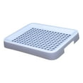 thumbnail image 1 of jinwen Rabbit Litter Tray Rabbit Toilet Portable with Grate Double Layer Guinea Pig Litter Pan Bunny Potty for Small Animals Ferrets Gray White, 1 of 9