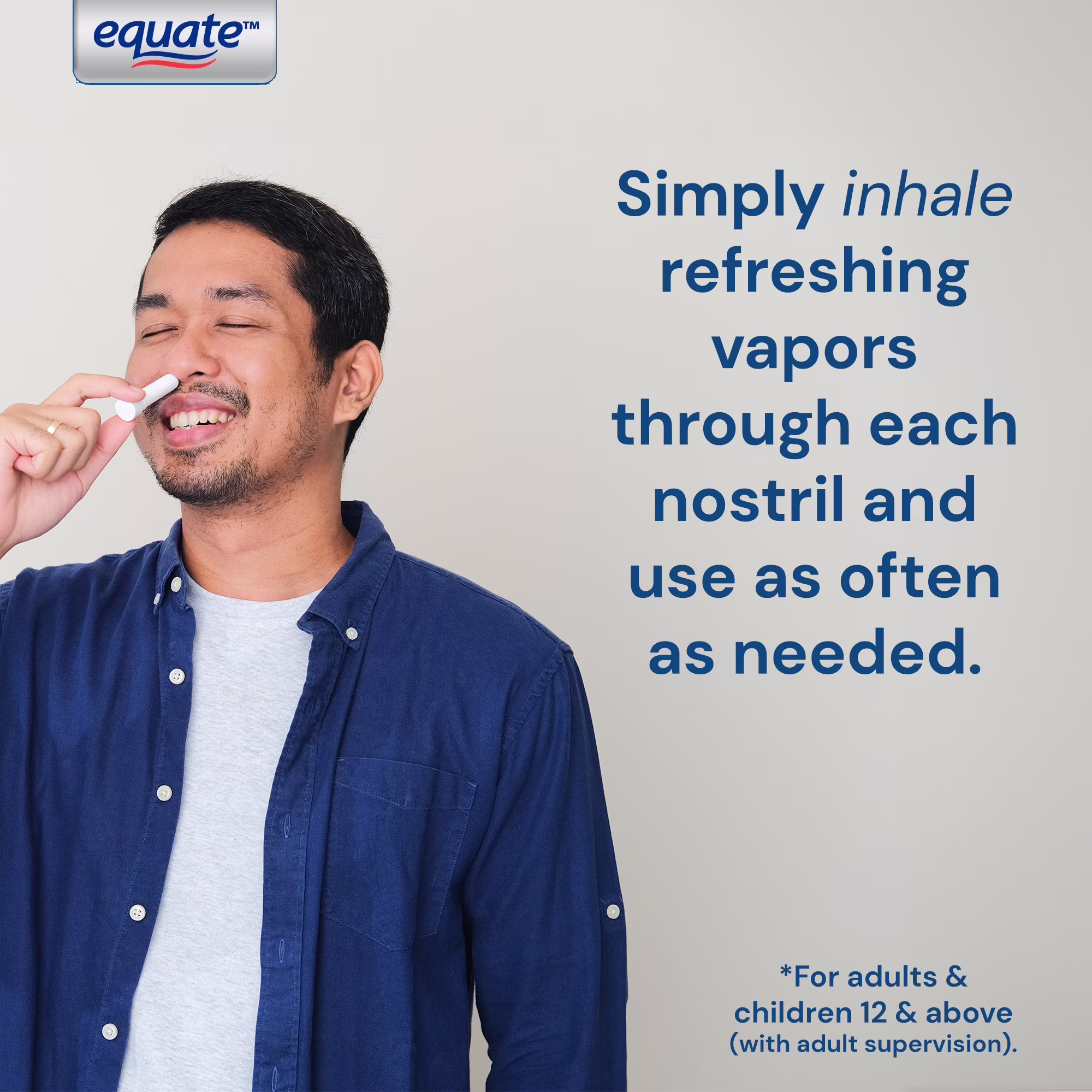 Equate Vapor Inhaler Stick with Menthol Scent, Non-Medicated, 1 Count
