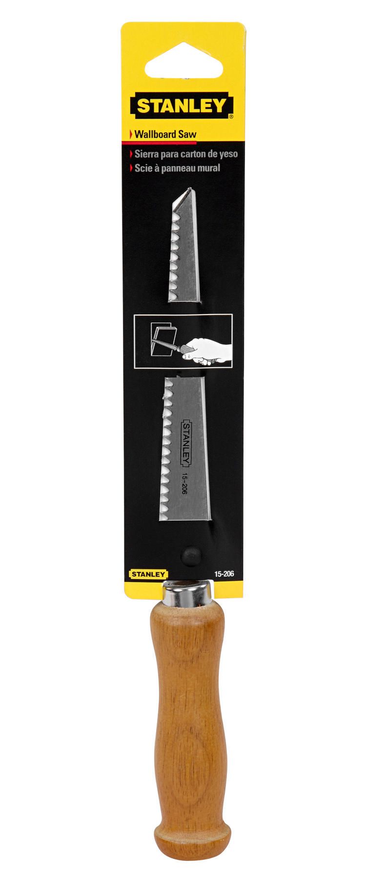Scie à panneau mural 6 po à manche en bois de Stanley (15-206)