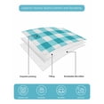 thumbnail image 5 of Turquoise Checkered Twin Size Down Alternative Comforter, Lightweight Comforter Quilt Bedding Set with Pillow Shams Farmhouse Buffalo Plaid All Seasons Bed Comforter Duvet Insert 68"x86", 5 of 7