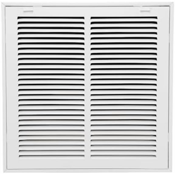 14"W x 14"H [Duct Opening Size] Steel Return Air Filter Grille - Removable Face/Door for 1 inch Filters -HVAC Vent Cover Grill - White [Outer Dimensions: 16 5/8"W X 16 5/8"H]