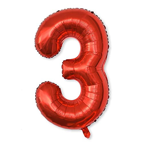 40in Red Foil Number Balloon - Perfect for Celebrations - Walmart.com