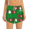 thumbnail image 2 of Sigee Cute Santa for Women's Athletic Shorts High Waisted Running Shorts Pocket Sporty Short Gym Elastic Workout ShortsX-Large, 2 of 9