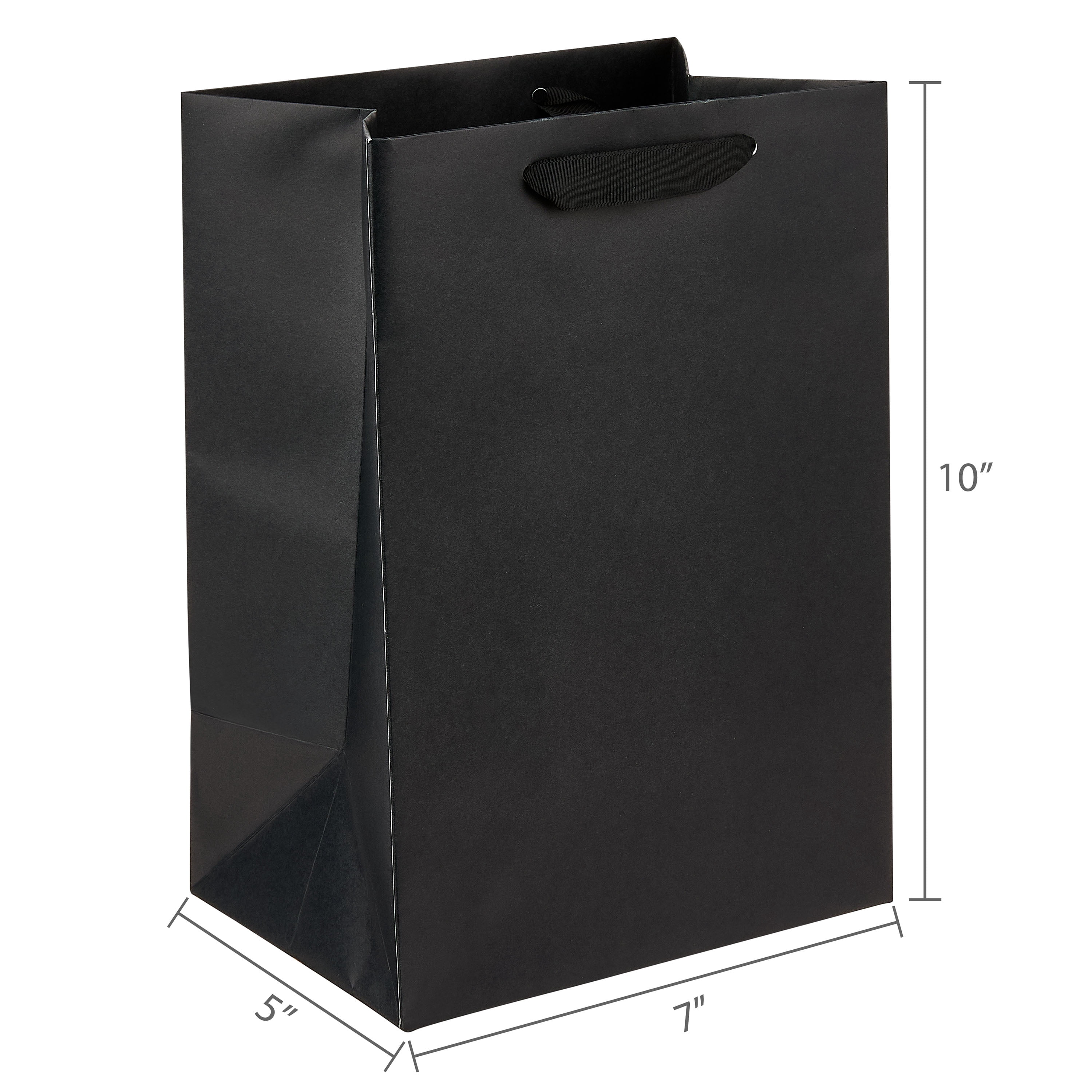 Large Black Gift Bags, 7" x 10", 3 Count, by Way To Celebrate