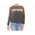 thumbnail image 4 of Rampage Womens #Instagood Sweatshirt, Brown, Juniors, Small, 4 of 4