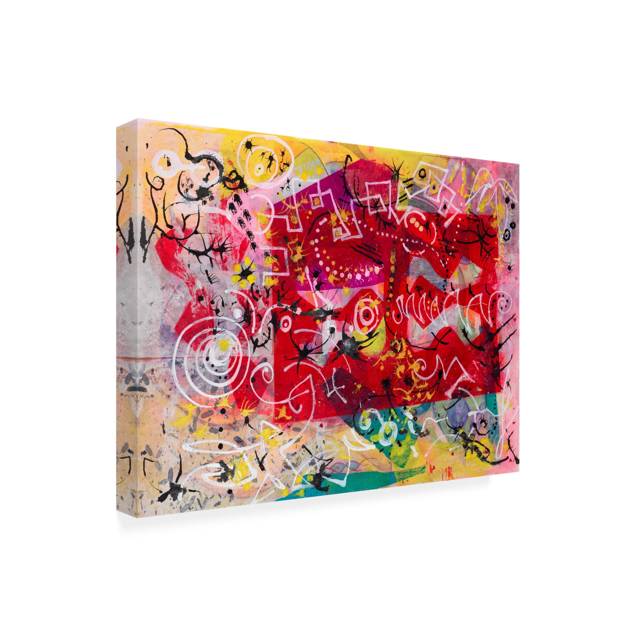 Canvas Wall Art - Ellen Kossoff 'Dragons And Spiders 3' Wall Art for Living Room, Bedroom, or Office Décor by Trademark Fine Art - 47 x 35 Inches