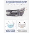 thumbnail image 5 of Portabebés con asiento de cadera, portabebés 6 en 1 para recién nacidos a niños, portabebés ajustable con capucha, para todas las estaciones y todas las posiciones para 0-36 meses, 5 of 5