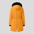 thumbnail image 4 of Gibobby Chaquetas gruesa sólida Diario Abrigo de invierno Cuello de solapa Chaqueta de manga larga Vintage Espesar Abrigo Chaqueta Cálido Con capucha Grueso Acolchado Prendas (Dorado, L), 4 of 4