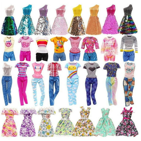 Doll Clothes Set Assorted Outfits 10-Piece for 11.5-inch Dolls