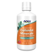 NOW Supplements, Colloidal Minerals Liquid, Plant Derived, Raspberry, 32-Ounce
