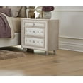 thumbnail image 2 of Antonella Upholstered 3-drawer Nightstand Ivory and Camel, 2 of 4