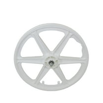 20 Plastic 6-Spoke Front Wheel 3/8 Axle White.