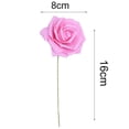 thumbnail image 3 of Rosa Artificial de espuma con varilla para decoración del hogar, 10/20/25/30 piezas, 8cm, ramo de decoración de boda de Arte de flores falsas para interior, 3 of 4