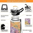 thumbnail image 4 of BZSMCE Sport Bottle Festive Orange and Purple Blossoms Outdoor sports Water Bottle Size: 10.4x3in, 4 of 7
