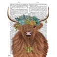 thumbnail image 3 of Fab Funky 20x24 Black Modern Framed Museum Art Print Titled - Highland Cow Bohemian 1 Book Print, 3 of 5