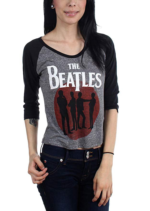 Beatles Silhouettes White Tank Top New Official Juniors