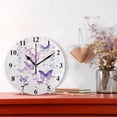 thumbnail image 2 of Butterflies Flowers Floral Black 10 inch Wall Clocks Non Ticking Easy to Read Battery Decorative for Home Bathroom Kitchen Bedroom Living Room, 2 of 8