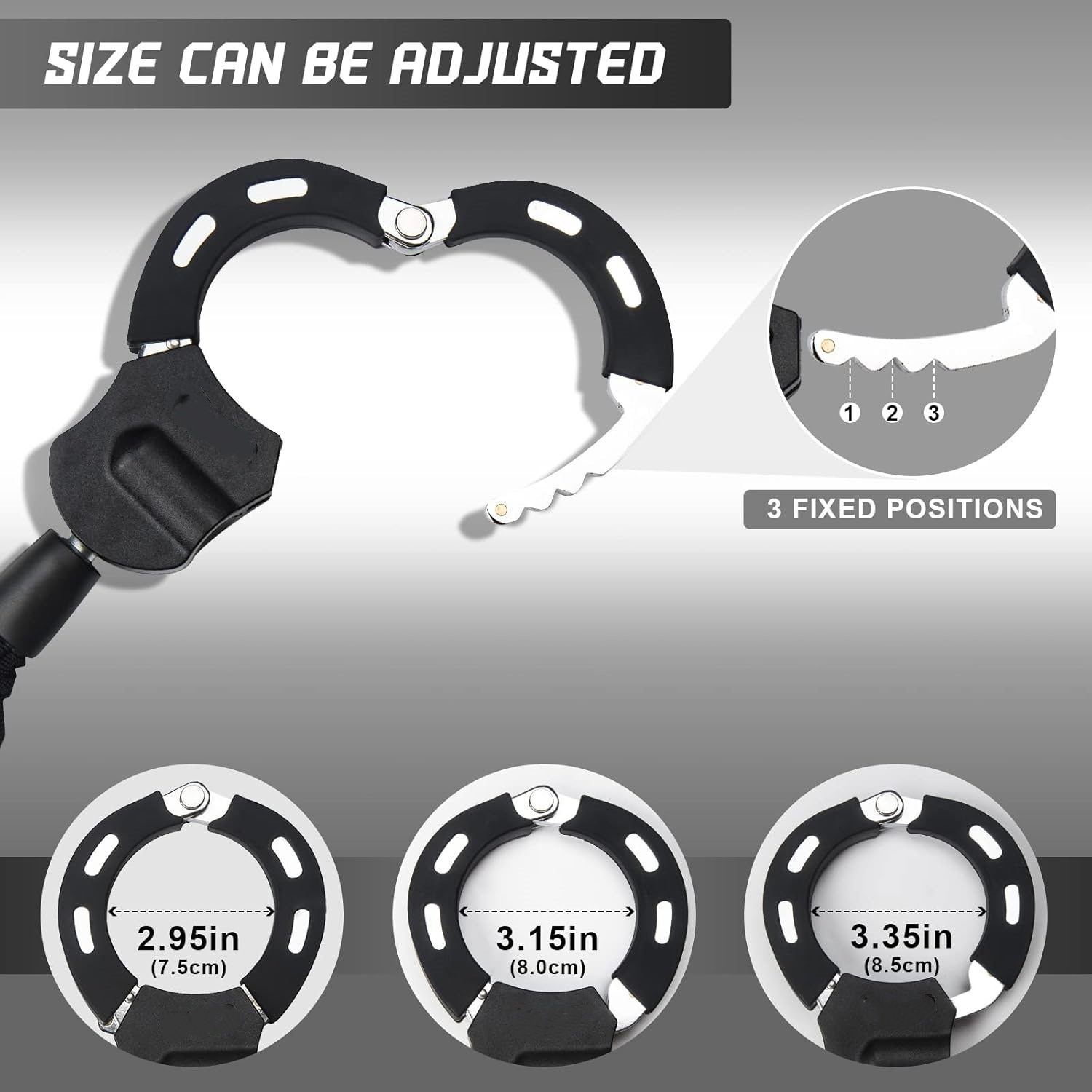 Scooter Lock, Electric Scooter Locks Anti Theft & Waterproof Scooter Bag, Bike Lock with Key, Heavy Duty Handcuff Chain Lock for E Scooter, Electric Bike, Bicycle, Motorbikes