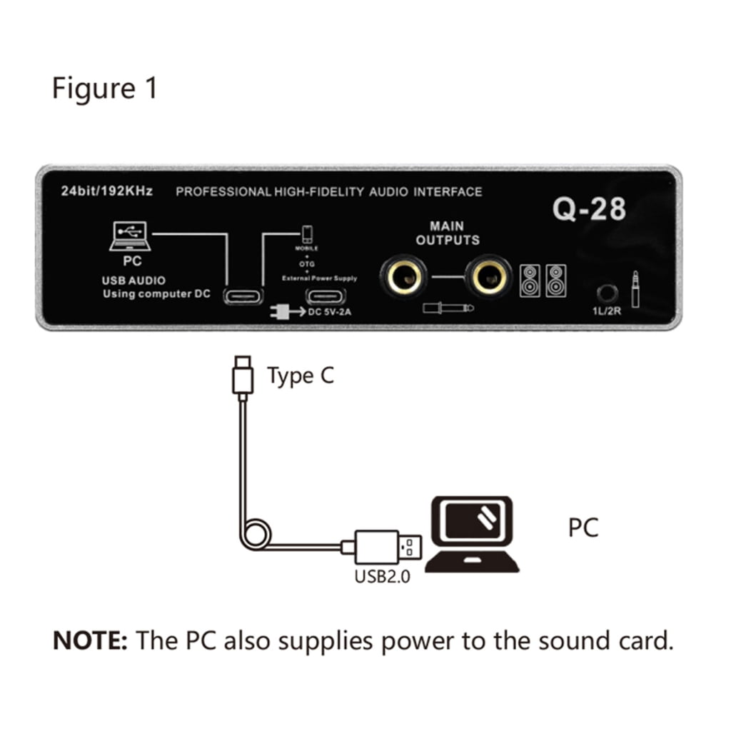 USB Audios Interfaces for PC Computer Plug And Play USB Recording Sound Card Metal Studio Quality Audios Interfaces