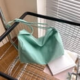 thumbnail image 3 of Bolso de hombro tipo hobo de gran capacidad, ligero, informal, tipo cartera para mujer Verde, 3 of 9