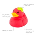 thumbnail image 6 of Infantino Strawberry Rubber Duck Bath Toy for Infants 3+ Months, 6 of 9