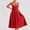 Red, variant on Women's 2025 Summer Spaghetti Strap Maxi Dress V Neck Solid Color A Line Beach Long Dress Slim Fit Sundress