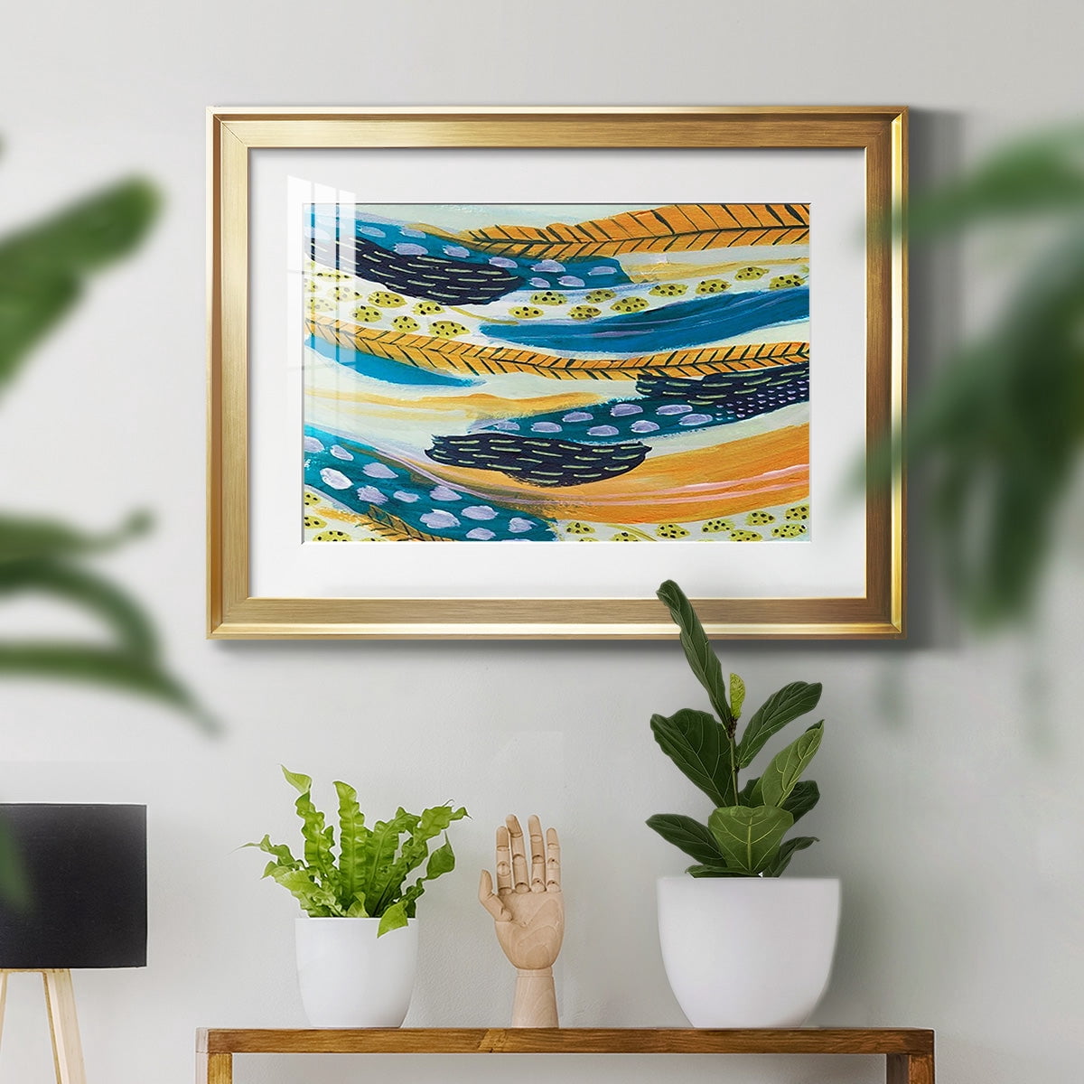 Feathery III Premium Framed Print - Ready to Hang