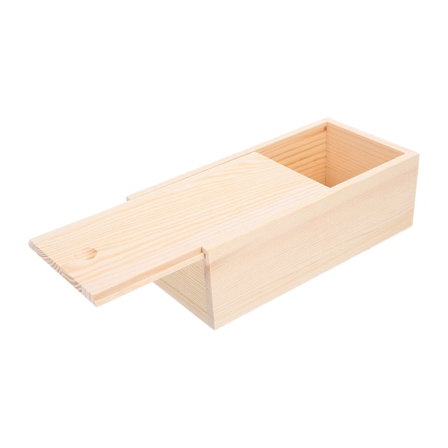 OULII Storage Box Wood for Desk Khaki for Home Use 1Pack