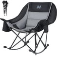 thumbnail image 2 of Slsy Oversized Rocking Camping Chair, Fully Padded Patio Chair with Cooler Bag and Side Pocket, High Back Portable Lawn Recliner Rocker Chairs for Camp, Patio, Supports 400 lbs, 2 of 11