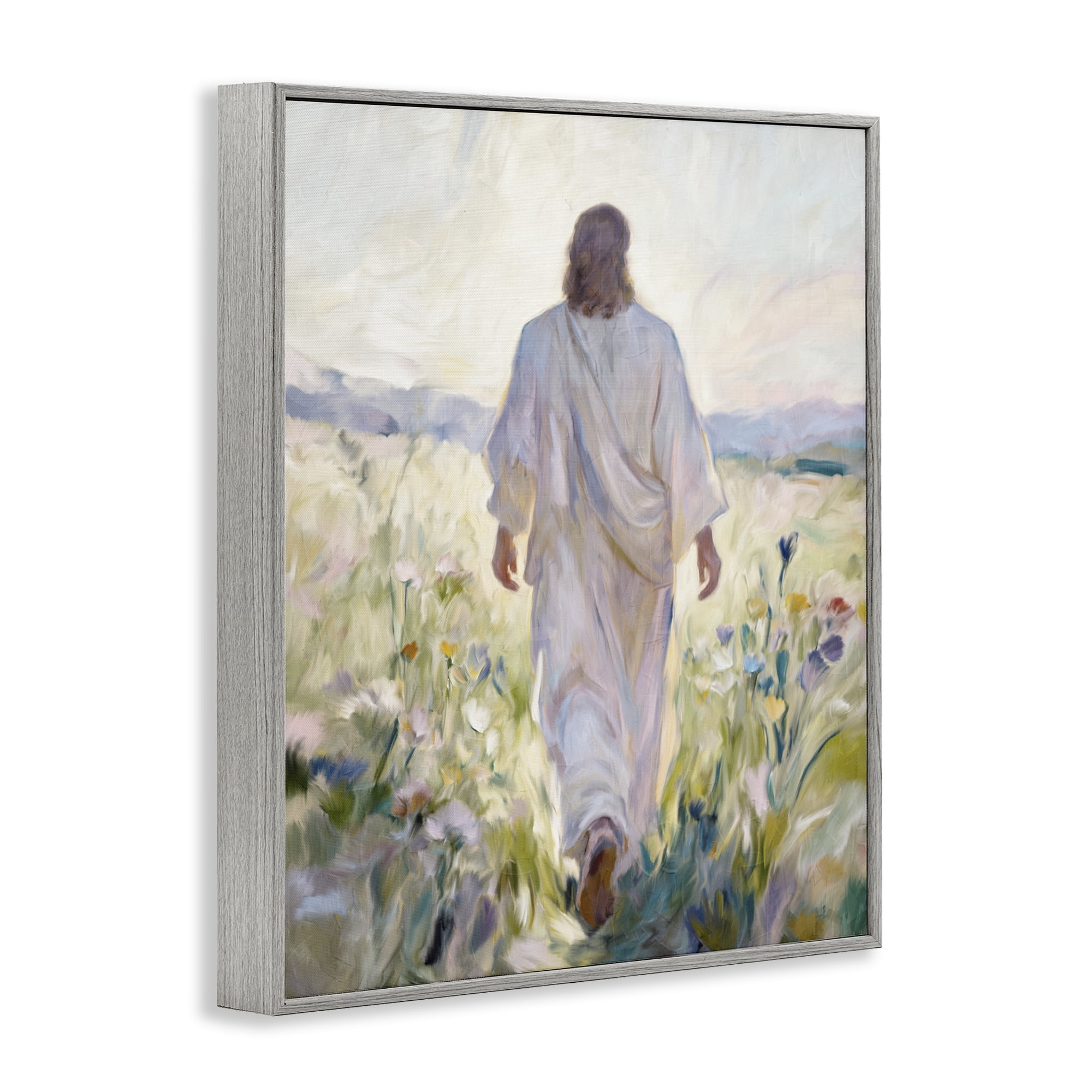 Stupell Industries Wildflower Faithful Follower Gray Framed Giclee Art, design by Kim Allen