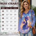 thumbnail image 7 of DISNIMO Dragon Star Printed Hoodies for Women Long Sleeve Sweatshirts V Neck Pullover Tops Trendy Hoodies for Fall Winter, L, 7 of 7