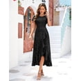 thumbnail image 4 of AURA Plus Size Women Sequin Formal Party Dress Flutter Short Sleeve Wedding Cocktail Long Evening Dress, 4 of 7